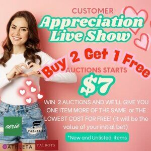 BUY2 GET1 FREE SHOW-03.20 ALL THE STYLES + NWT AERIE, ATHLETA+Start$7+Giveaway